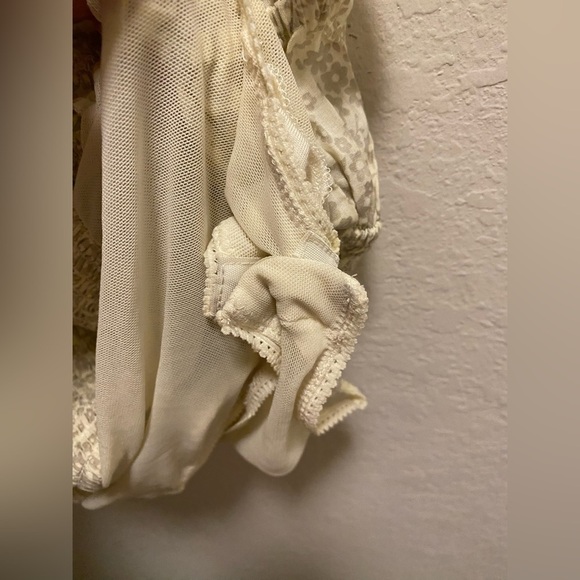 Free People Bardot Bodysuit in Ivory Combo X-Small Women's Cami Top - Picture 9 of 10